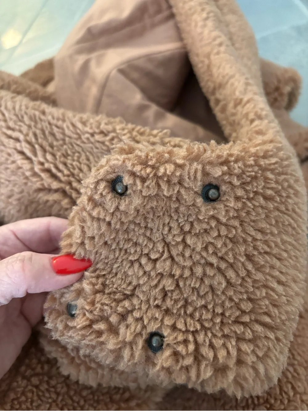 ALO Yoga Norte Sherpa Zip Hoodie in Brown/S - Picture 6 of 9